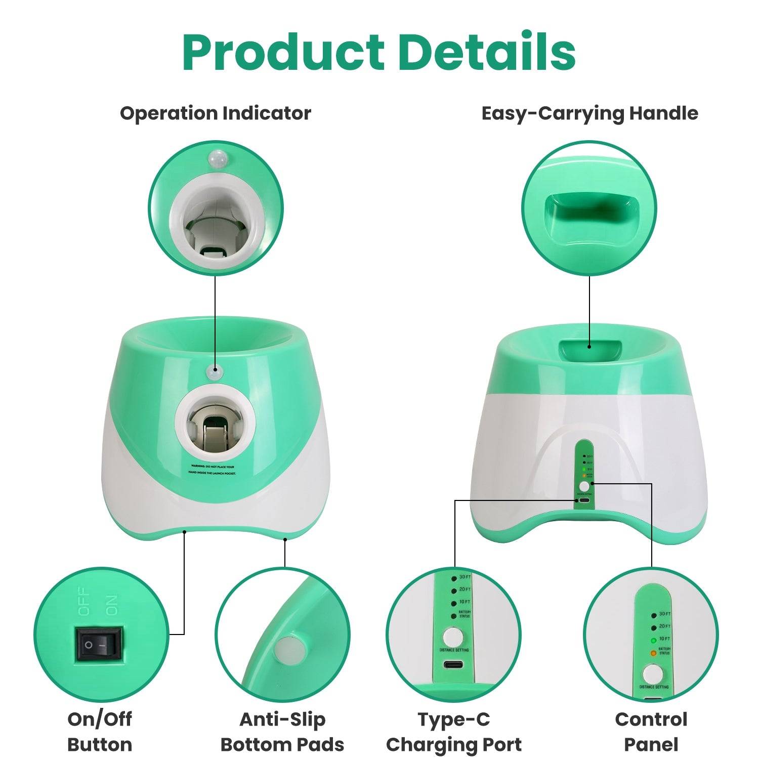 Automatic Dog Ball Launcher with 6 Balls