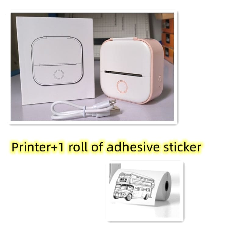 Portable Mini Thermal Label Printer Home Photo Printer Student Wrong Question Printer Bluetooth Mini Label Printer Price Tag - PMMNAPOLES