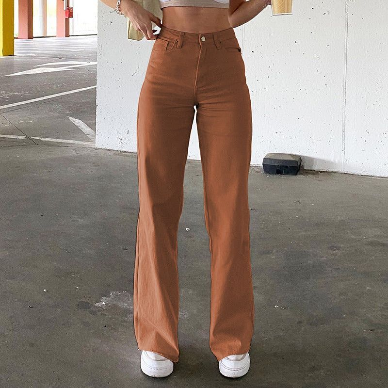 High Waist Flare Jeans Slim Bell Bottom Street Denim