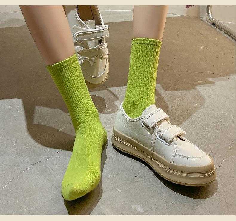 6 Pairs Women’s Cotton Mid-Calf Socks Set