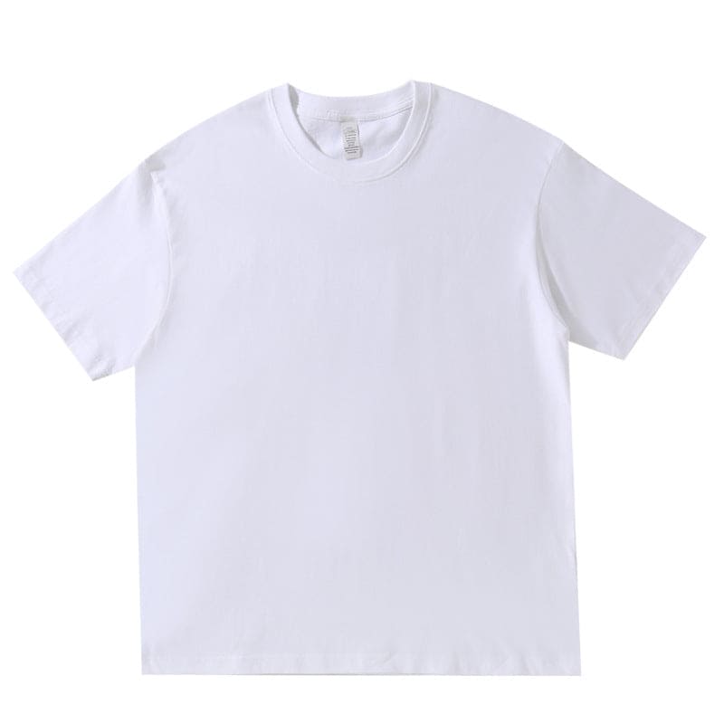 Round Neck Solid Color T-shirt Cotton Half Sleeve Man - PMMNAPOLES