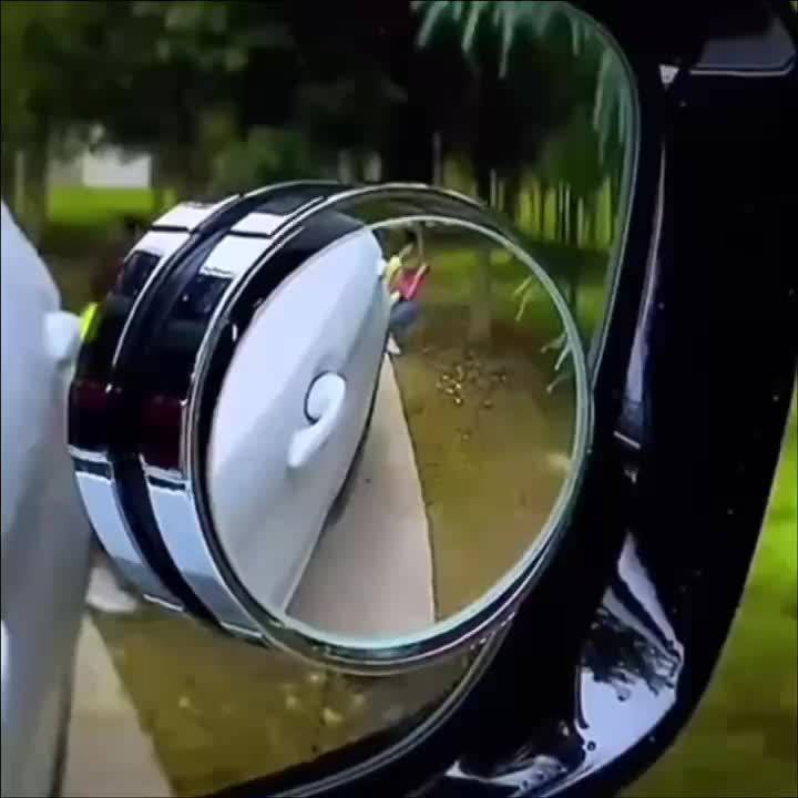 6pcs wide-angle blind spot mirrors for cars with convex lens, durable ABS, adhesive backing, improves driving safety