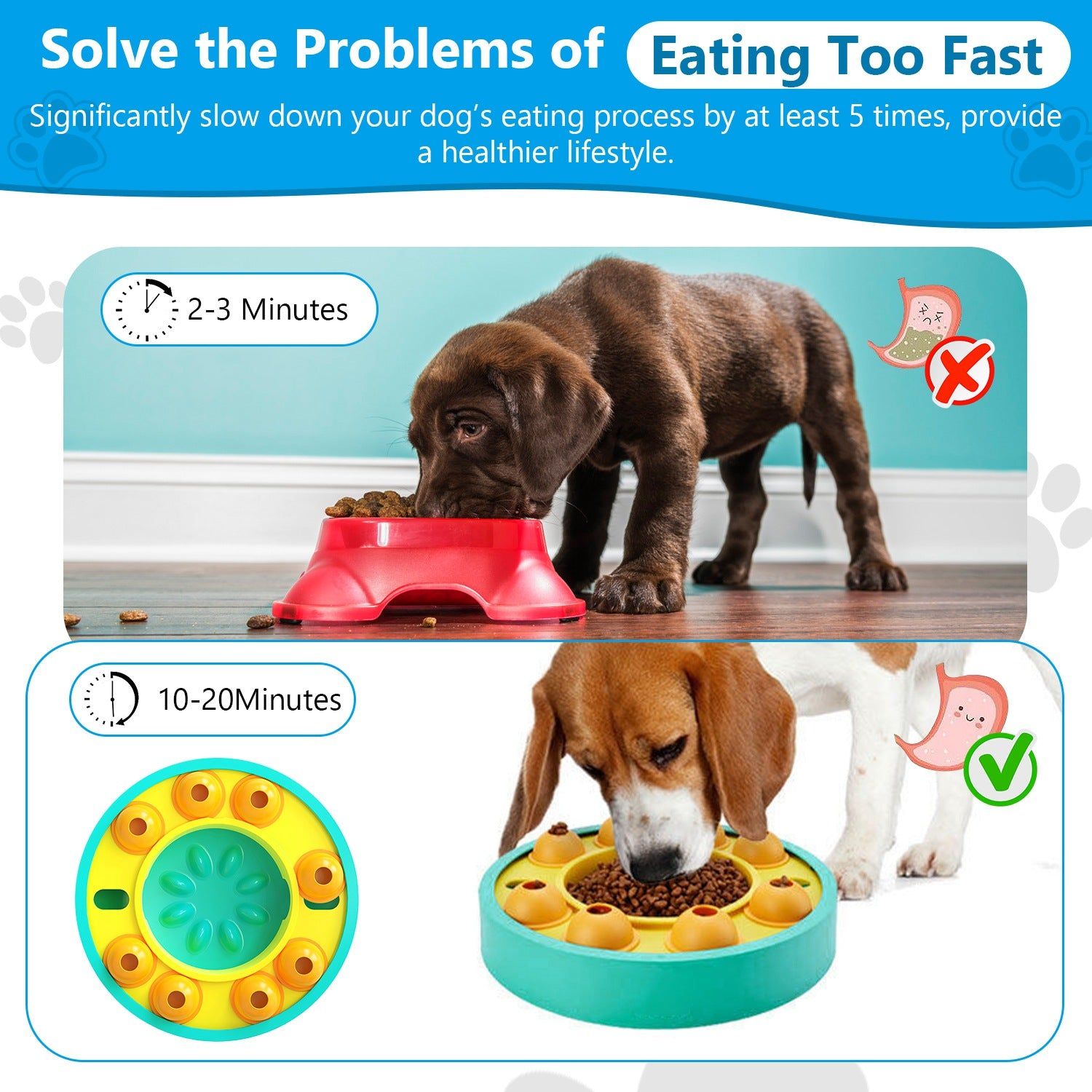 Interactive Dog Puzzle Feeder Slow Toy
