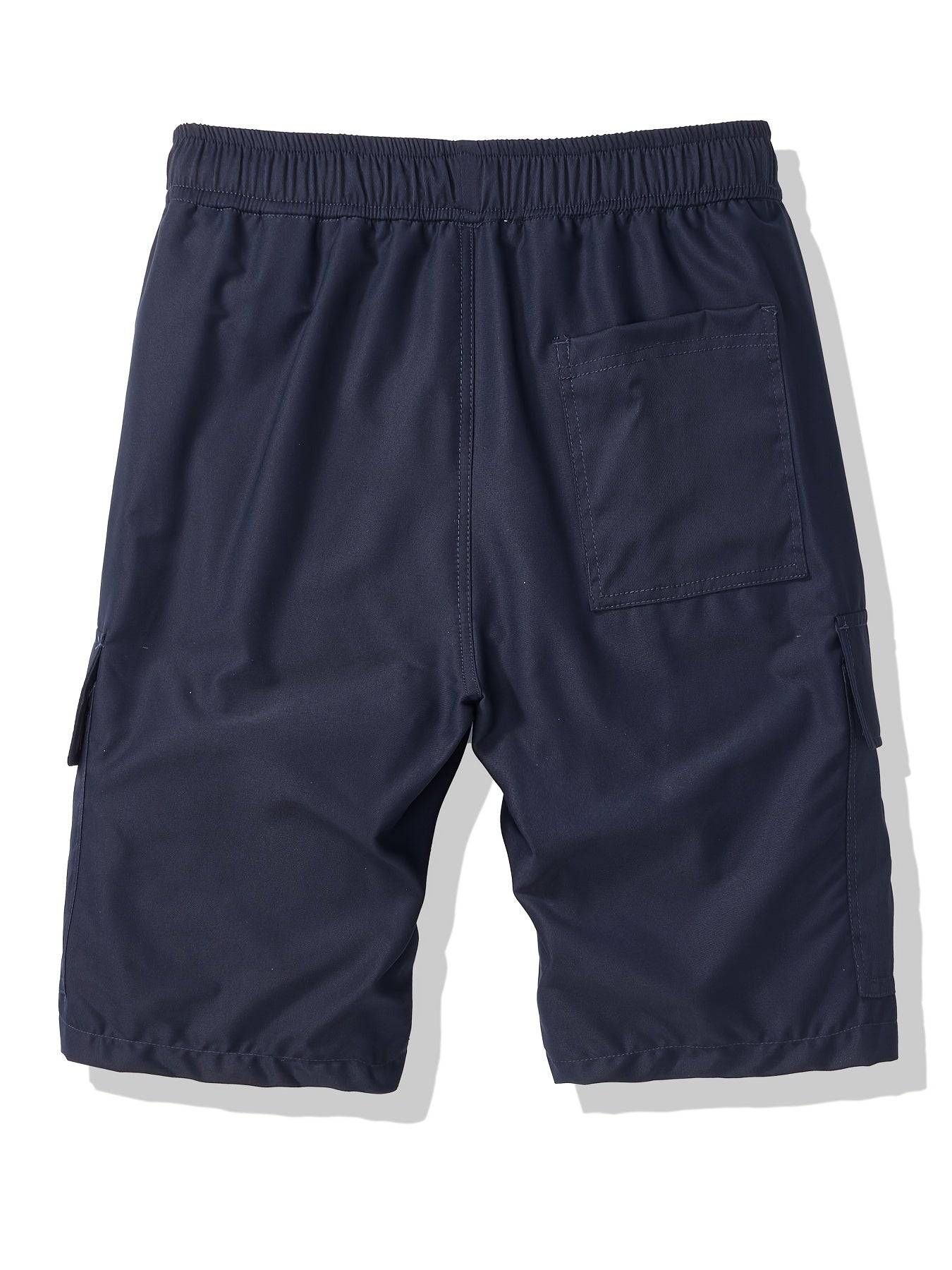 3-Pack Men’s Cargo Shorts with Adjustable Drawstring Waist & Multi Pockets, Loose Fit for Hiking & Casual Summer Wear