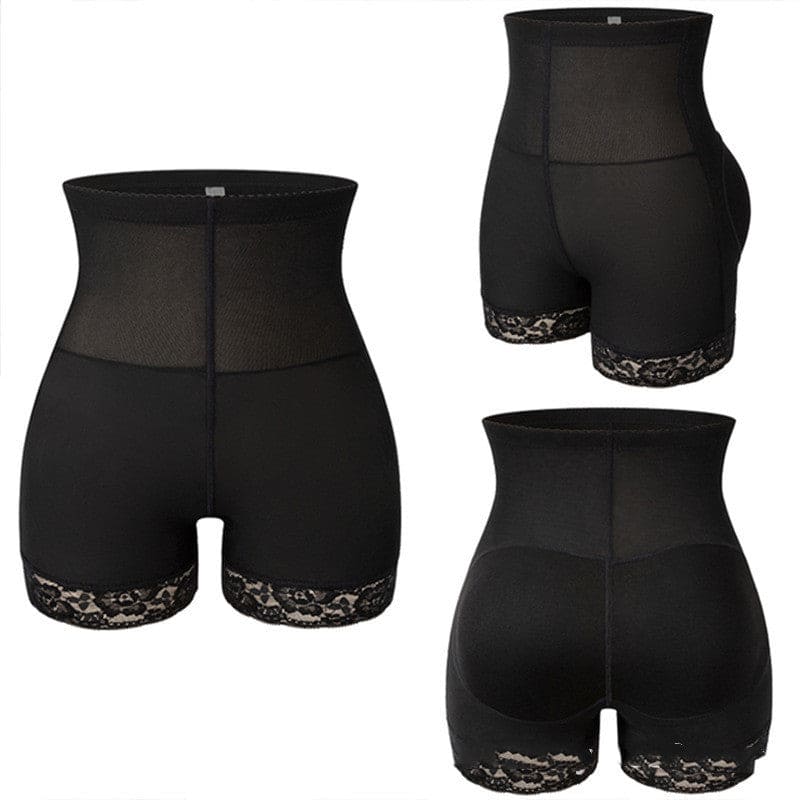 High Waist Lace Cushion Sponge Body Shaping Pants - PMMNAPOLES