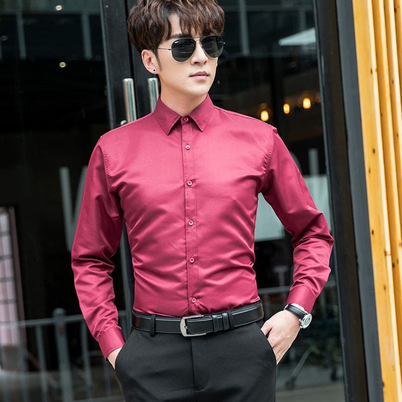 Youth Slim Shirt Korean Style Tide Brand - PMMNAPOLES