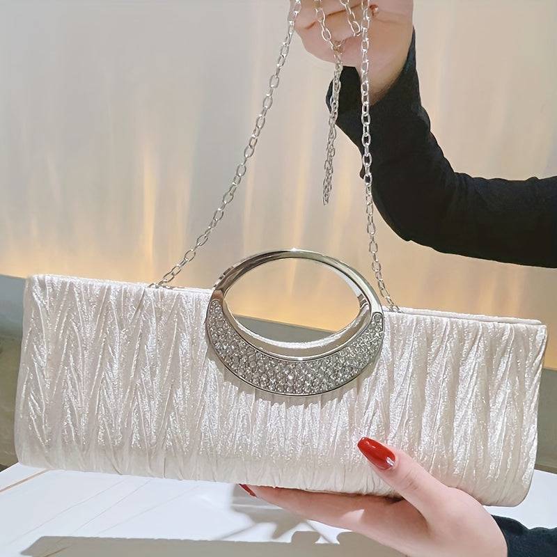 Women’s Evening Crossbody Bag – High-End Trendy Handbag with Chain Strap, Elegant Single Shoulder Purse