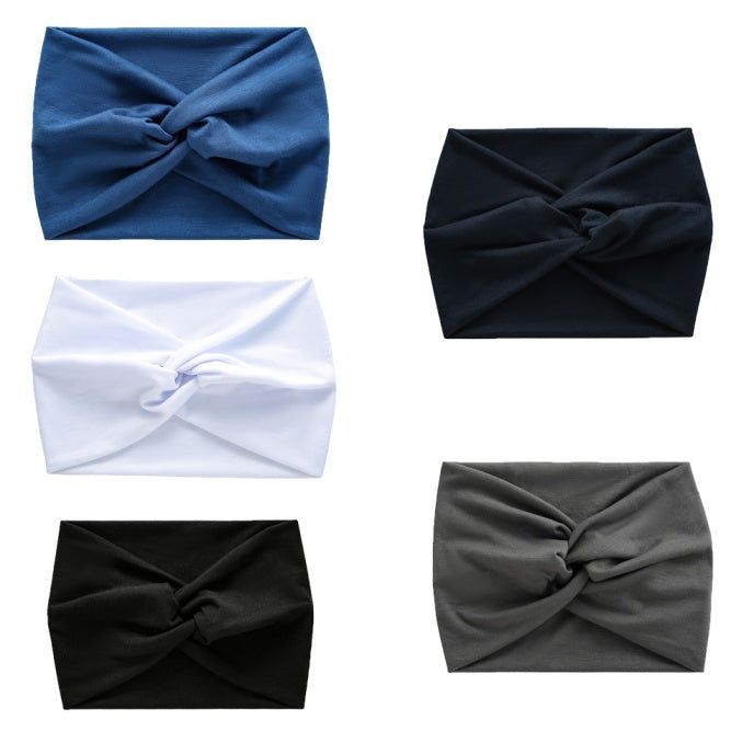 Women Elastic Sports Headbands 5 Pack for Yoga Running
