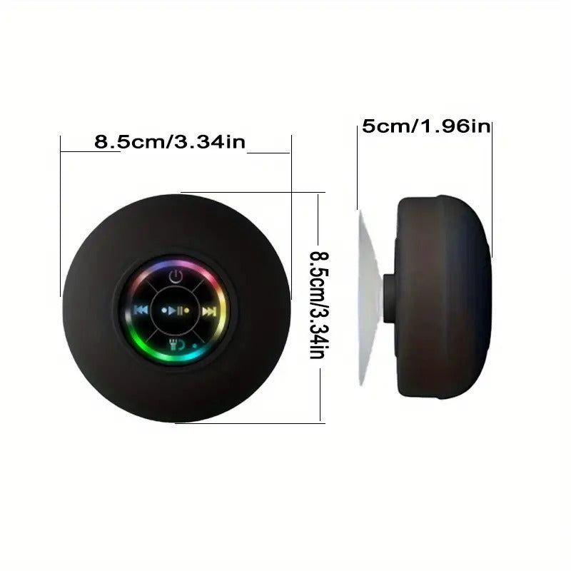 Wireless Bathroom Speaker with Suction Cup Design