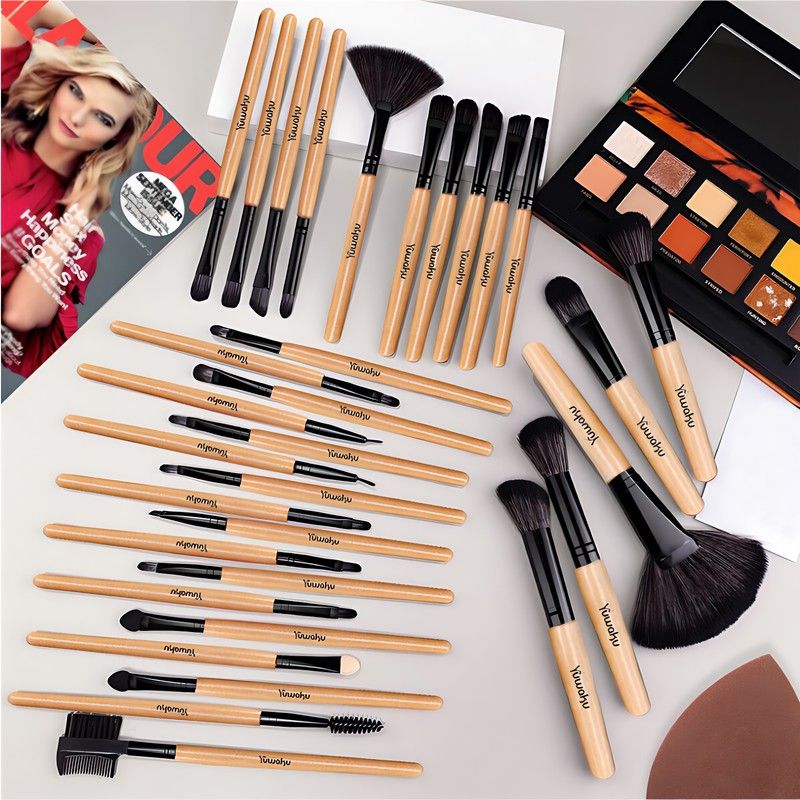 32 Piece Travel Makeup Brushes Set Portable Kit