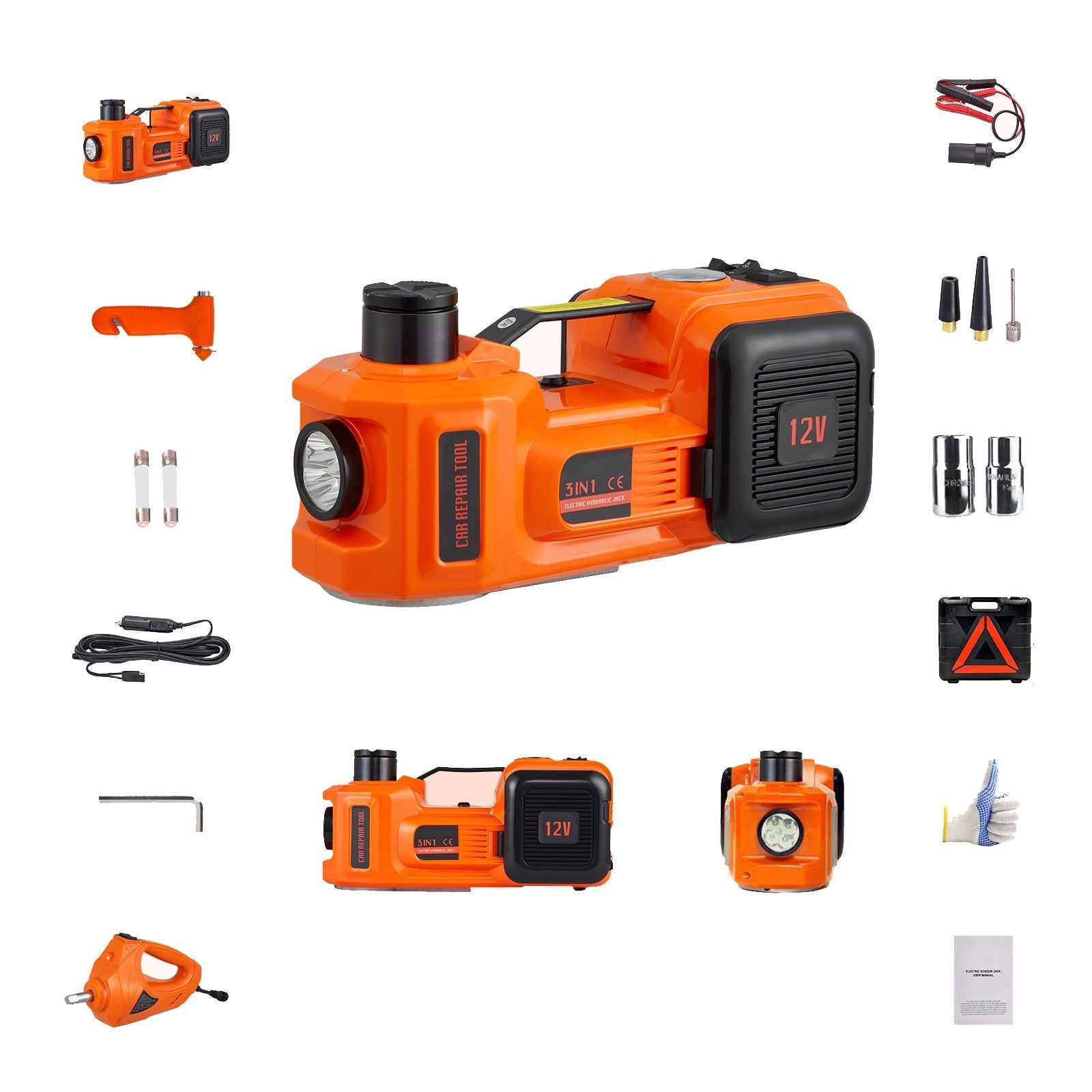 Electric Hydraulic Jack 5 Ton With Impact Wrench And Pump