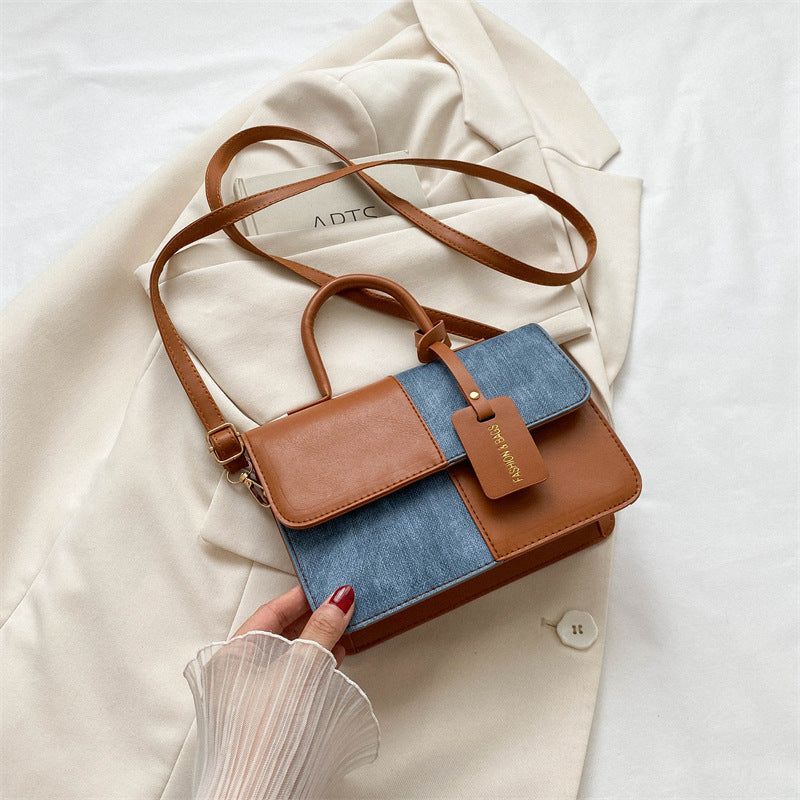 PU Leather Tote Bag with Crossbody Strap and Top Handle