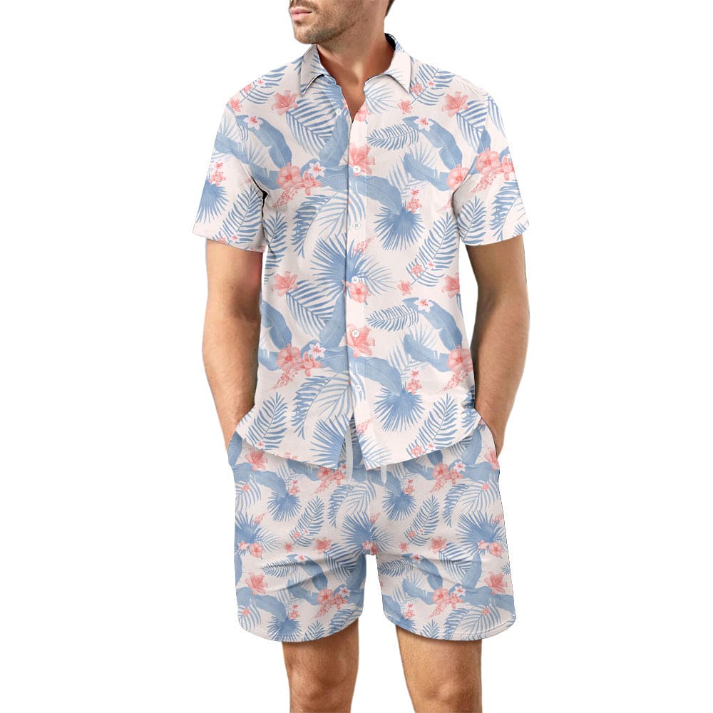 Printed Beach Shirt Summer Drawstring Pocket - PMMNAPOLES