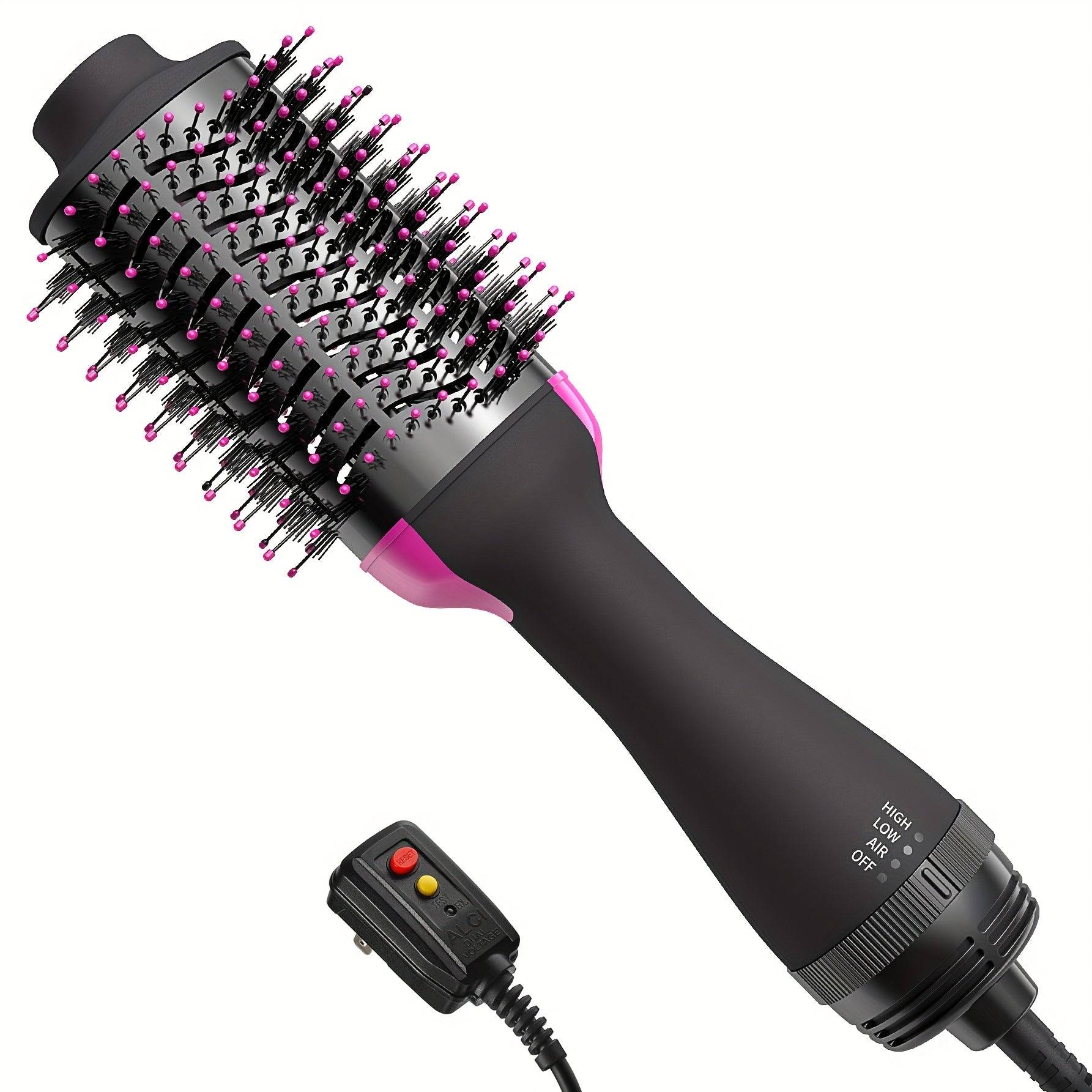 4-in-1 Hot Air Brush Hair Dryer Oval Barrel Styler for Drying, Curling, Straightening & Volumizing