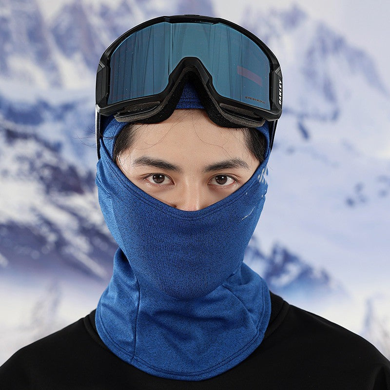 Velvet Ski Head Cover Windproof Protective Mask Polyester Spandex Blend for Men and Women Outdoor Sports