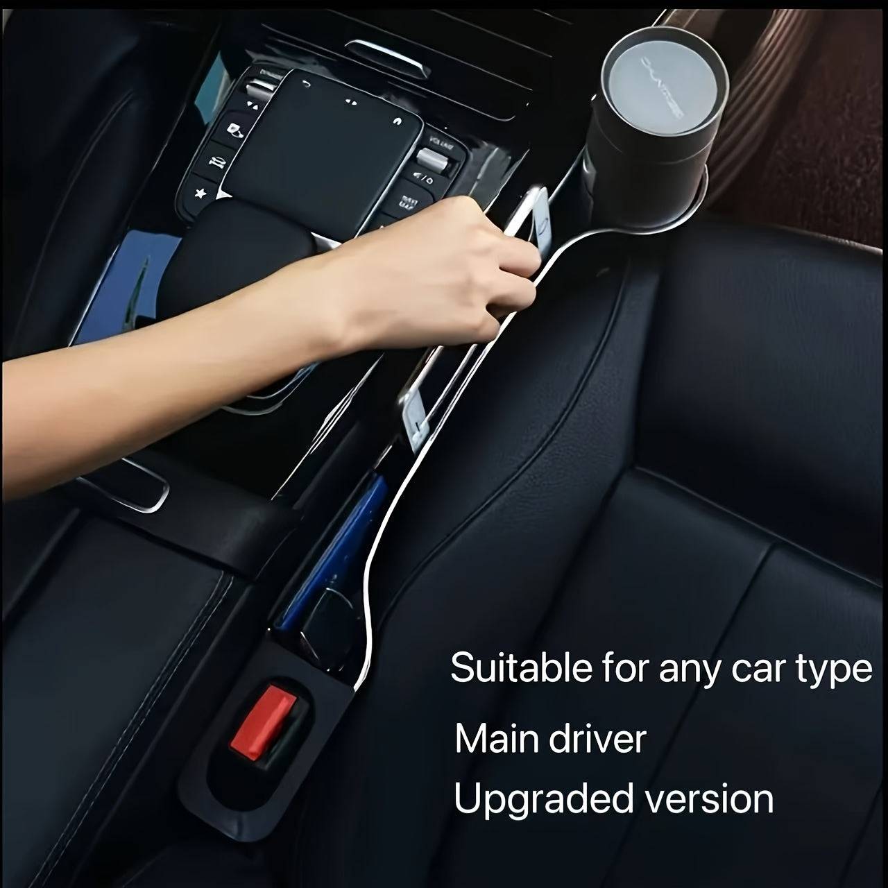 2pcs TPU car seat organizer box, universal fit, multifunctional storage for accessories, keeps interior clean and tidy