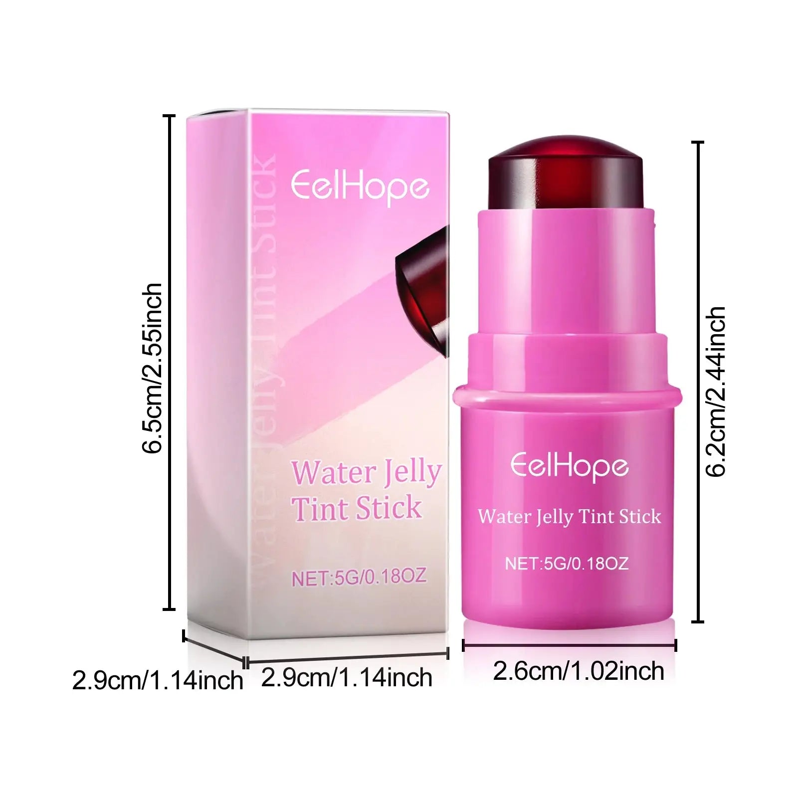 Water Jelly Tint & Blush Stick | Moisturizing Waterproof 2-in-1 Lip Gloss & Face Makeup