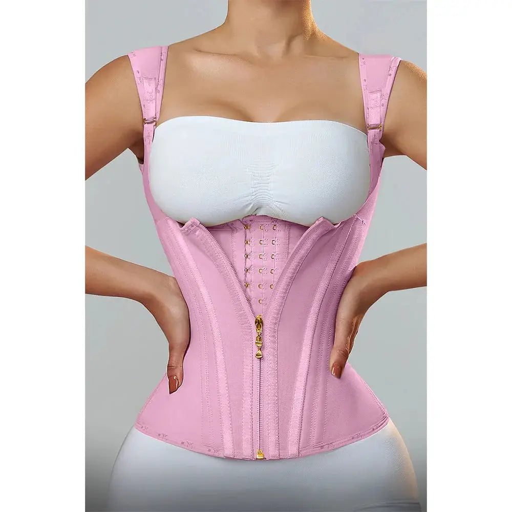 Colombian BBL Shapewear for Women – Compression Waist Binder with Zipper & Buckle Closure for Post-Surgery Recovery