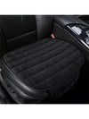 Black plush car seat cushion for all-season comfort