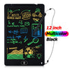 12 inch black writing drawing tablet, multicolor display