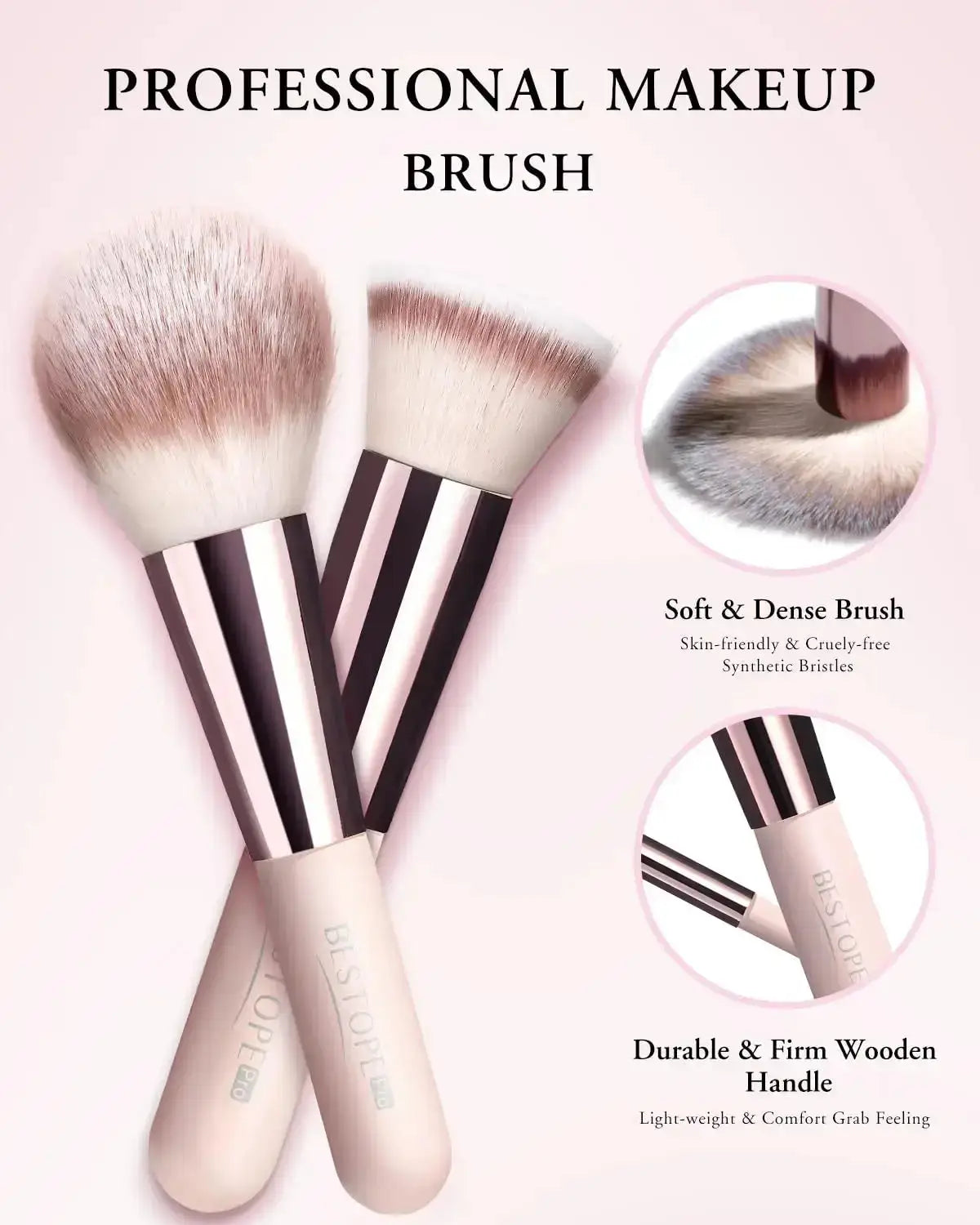 20-Piece Makeup Brush Set with Case Foundation, Eyeshadow, Contour & More
