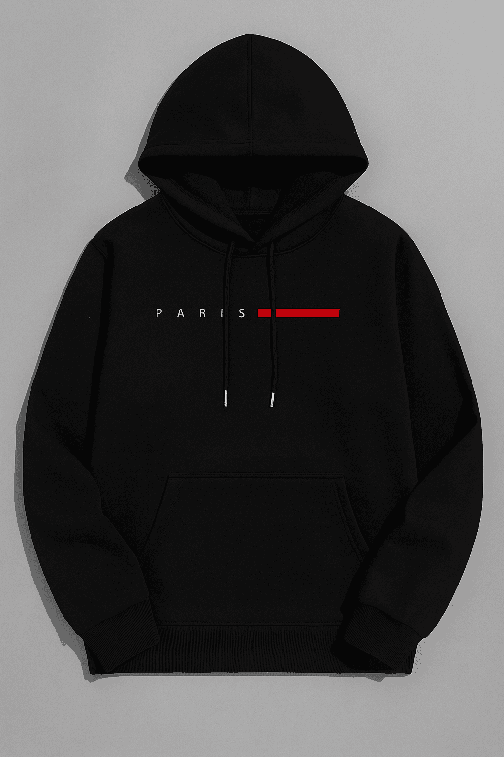 Men's Heavyweight Hoodie with Kangaroo Pocket, Polyester Pullover Sweatshirt with Geometric Design, Casual Long Sleeve for Fall and Winter