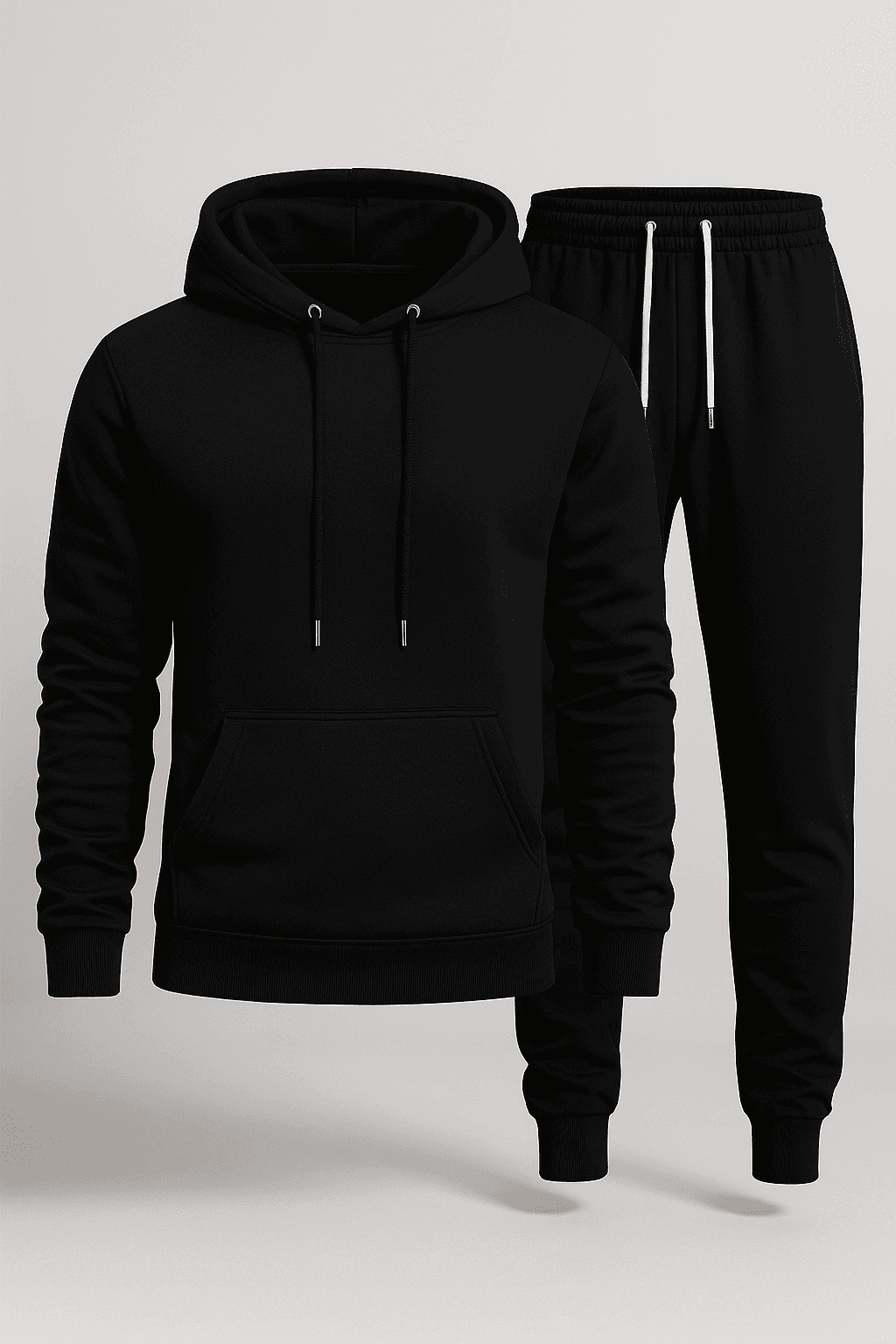 Men's Black Hoodie with "Sharp Look" Graphic, 250g Polyester Pullover with Geometric Pattern, Casual Long Sleeve Sweatshirt for Outdoor Sports