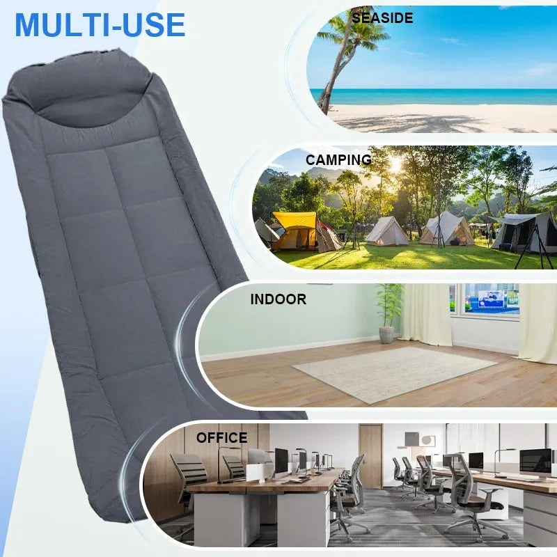 Portable Adjustable Folding Bed with Support Frame