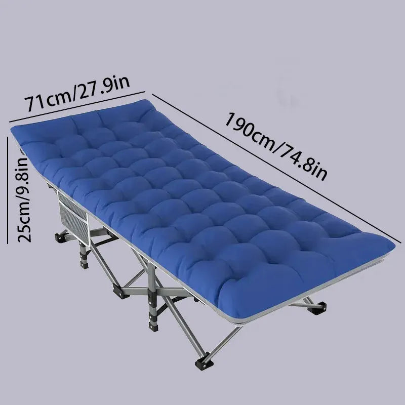 Premium Folding Bed with Memory Foam and Metal Support Frame