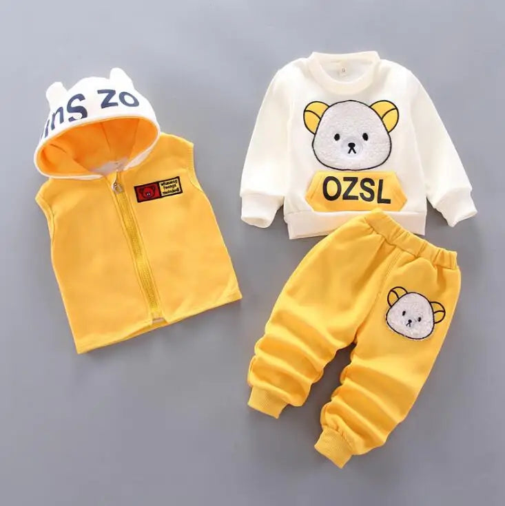 Baby Clothes Set Tricken Fleece Hooded Outerwear - PMMNAPOLES