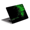 Laptop skin with green abstract design