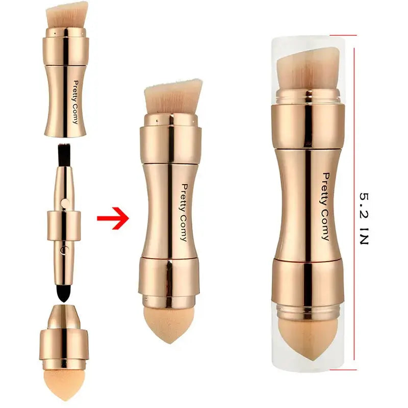 4-in-1 Professional Makeup Brush Foundation, Eyebrow, Shadow & Concealer