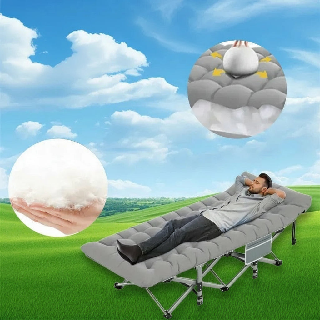 Folding Bed Portable Single Steel Frame For Home Or Office