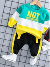 Green and yellow 'Not Interested' outfit for kids