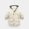 Long down outerwear for children