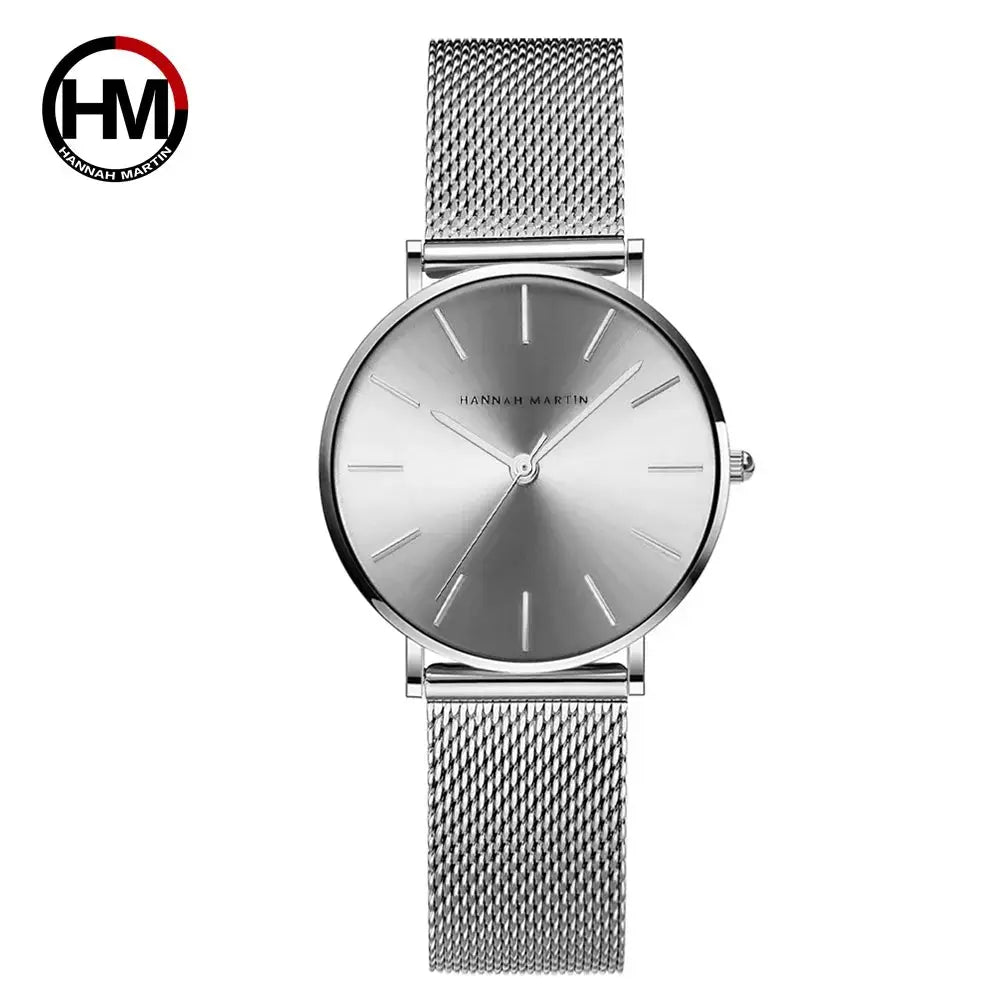 Women's Luxury Rose Gold Watch Japan Quartz Movement Stainless Steel Waterproof