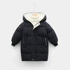 Long down outerwear for children