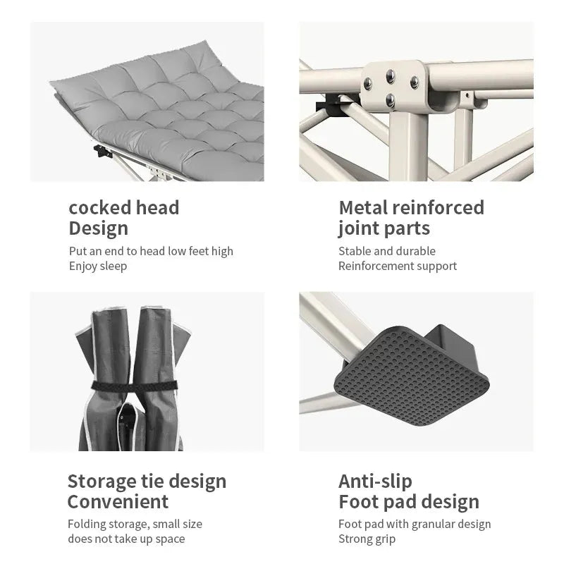 Folding Bed Portable Single Steel Frame For Home Or Office