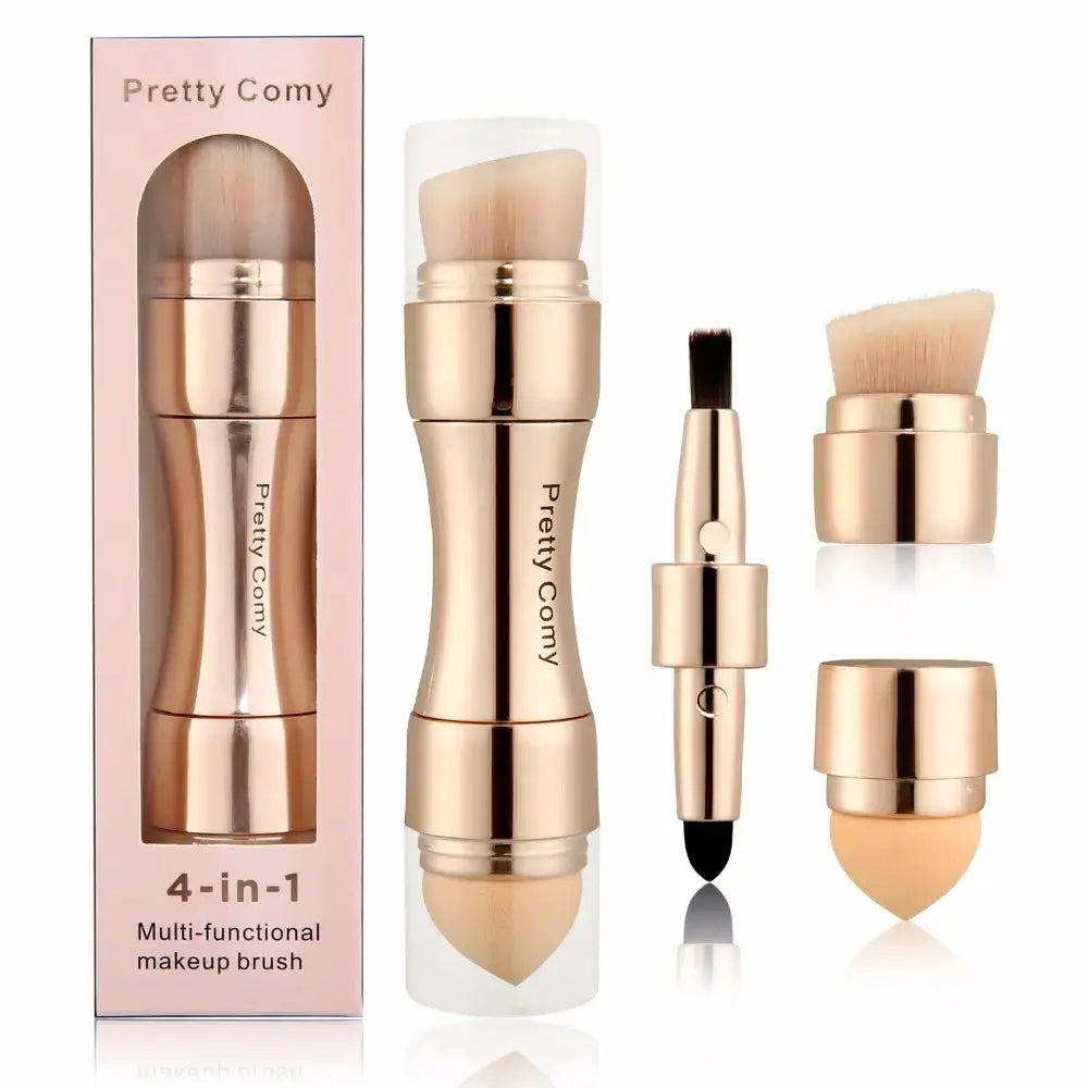 4-in-1 Professional Makeup Brush Foundation, Eyebrow, Shadow & Concealer