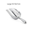 Large aluminum ice scoop, 9.5x26.7cm