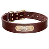 Personalized leather dog collar and leash set - PMMNAPOLES