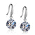 Elegant zircon crystal drop earrings close-up