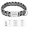 Black and white patterned nylon dog collar