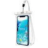 Single white waterproof phone case with strap