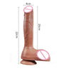 Dildo with detailed size measurements