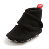 Plain black newborn shoe with soft sole