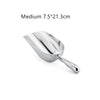 Medium aluminum ice scoop, 7.5x21.3cm