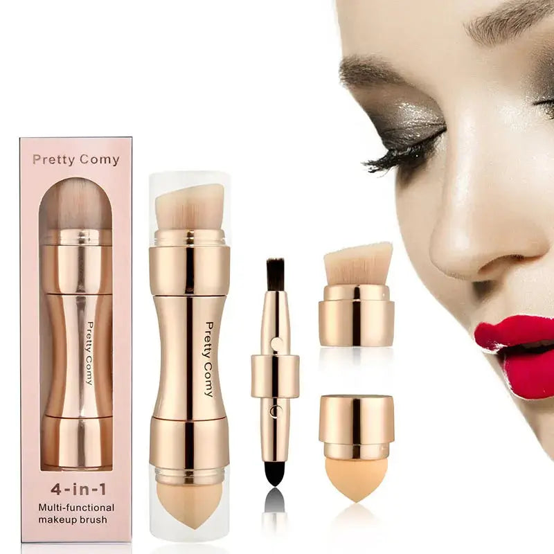 4-in-1 Professional Makeup Brush Foundation, Eyebrow, Shadow & Concealer
