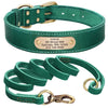 Personalized leather dog collar and leash set - PMMNAPOLES