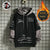 Stylish men's hooded sweater with graphic design, black.